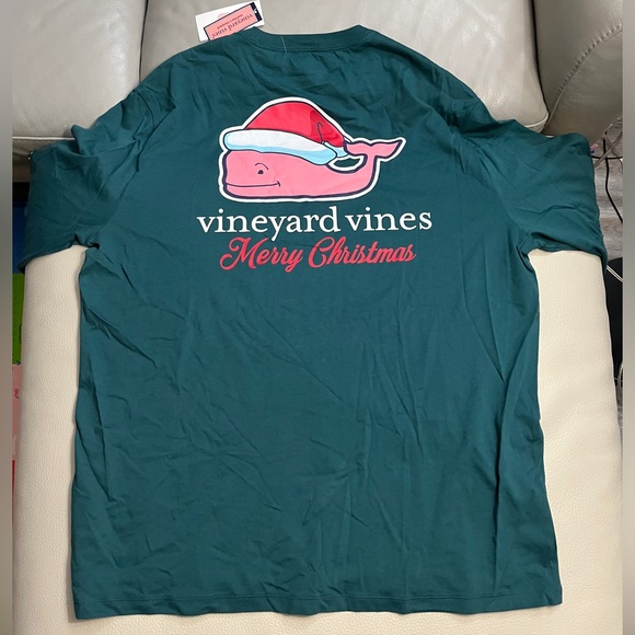 NWT - Vineyard Vines Adult Christmas Santa Long Sleeve Tee - Men L/Women XL - Picture 7 of 9